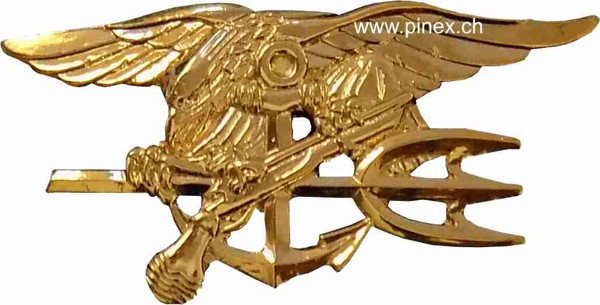 Immagine di U.S. Navy Seals  large Pin gold Uniformabzeichen