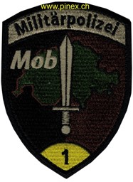 Image de Militärpolizei MOB 1 gelb mit Klett