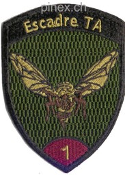 Immagine di Badge Escadre TA 1 violett mit Klett
