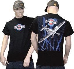 Image de Spitfire Warbird T-Shirt RAF schwarz NUR NOCH S+M