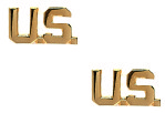 Immagine di US Army U.S. Uniformabzeichen Kragenabzeichen Messing WWII