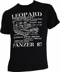 Immagine di Leopard 2 Panzer 87 Schweizer Armee T-Shirt schwarz
