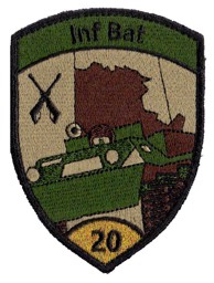 Image de Bataillon Infanterie 20 or avec velcro insigne armée suisse