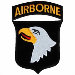 Immagine di 101st Airborne Screaming Eagles Logo Large Rückenaufnäher