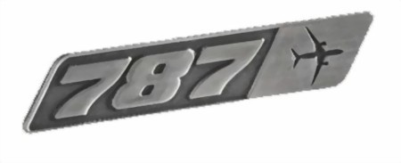 Picture of Boeing 787 Pin Silber  50mm