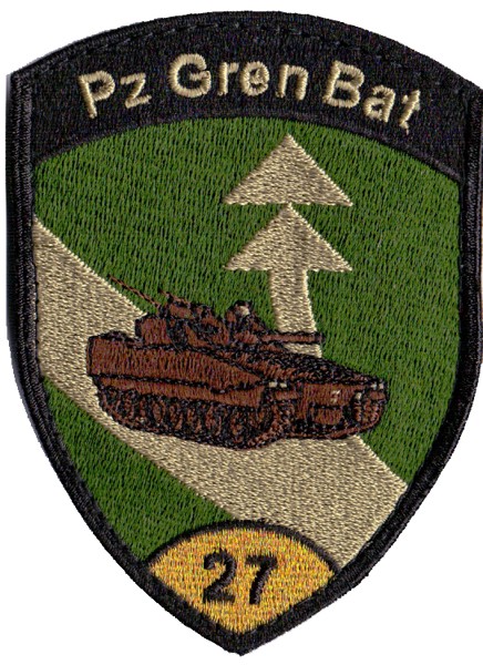 Image de Panzer Grenadier Bat 27 gold Emblem mit Klett