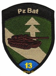 Immagine di Pz Bat 13 Panzer Bataillon 13 blau mit Klett, Panzerbadge