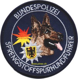 Picture of Bundespolizei Sprengstoffspürhundführer Schäferhund blau Polizei Abzeichen Deutschland