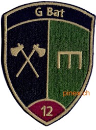 Immagine di G Bat 12 violett Badge Genie Bataillon 12 gelb mit Klett