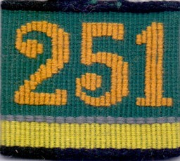 Image de Infanterie Bat 251 Kp 3 gelb Achselschlaufe, Preis gilt pro Stück