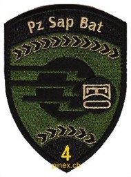 Immagine di Pz Sap Bat 4 Panzersappeurbataillon 4 schwarz mit Klett