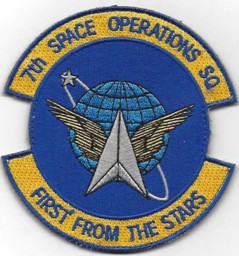 Immagine di 7th Space Operations Squadron "First from the Stars" Abzeichen Patch mit Klett