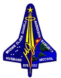 Bild von STS 107 Space Shuttle Discovery Mission zur ISS Patch Abzeichen