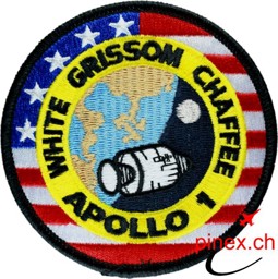 Picture of Apollo 1 NASA Abzeichen Patch White Grissom Chaffee