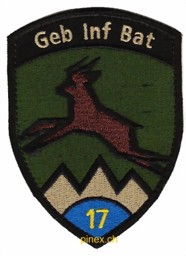 Image de Bataillon d'infanterie de montagne 17 bleu avec velcro