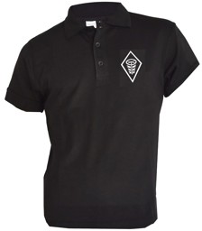 Immagine di Motorfahrer Polo-Shirt mit Truppengattungsabzeichen Schwarz
