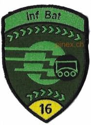 Bild von Inf Bat 16 Infanteriebataillon 16 gelb ohne Klett Militärabzeichen 