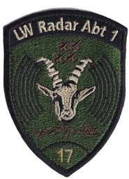 Image de LW Radar Abteilung 1-17 grün Nummer in Gold mit Klett