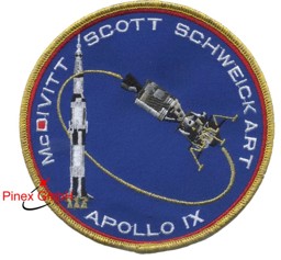 Image de Apollo 9 Commemorative Mission Abzeichen Patch mit Goldrand