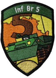 Bild von Inf Br 5 gold ohne Klett Infanterie-Brigade 5 Armeebadge