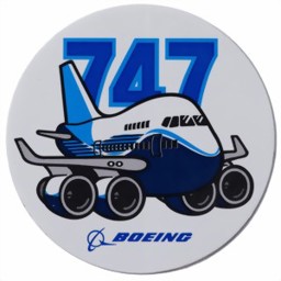 Image de Boeing 747 Jumbo Jet Abziehbild Sticker rund 