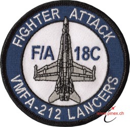 Image de VMFA-212 Lancers F/A-18C Schulterabzeichen Patch offiziell