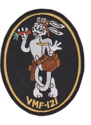 Image de VMF-121 Green Knights Abzeichen WWII Marine Fighting Squadron 121 Patch