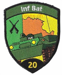 Image de Insigne Bat Infanterie 20 noir sans velcro