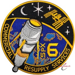 Image de CRS SpaceX 6 SpX6 Commercial Resupply Service NASA Abzeichen Patch