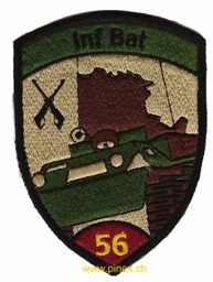 Picture of Inf Bat 56 Infanteriebadge violett mit Klett Armeebadge