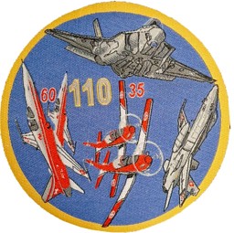 Image de Rückenaufnäher, 110 Jahre Luftwaffe, gewobenes Abzeichen mit Leimschicht, 220mm