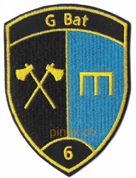 Immagine di G Bat 6 Genie Bataillon 6 schwarz ohne Klett Badge