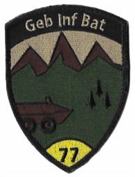 Image de Bataillon d'infanterie de montagne 77 jaune avec velcro