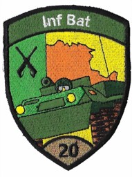 Image de Insigne bat infanterie 20 or sans velcro