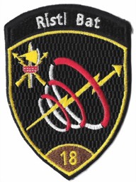 Image de Ristl Bat 18 braun Richtstrahl Bataillon Abzeichen ohne Klett
