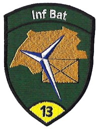 Bild von Inf Bat 13 gelb Infanterie Bataillon 13 Abzeichen ohne Klett