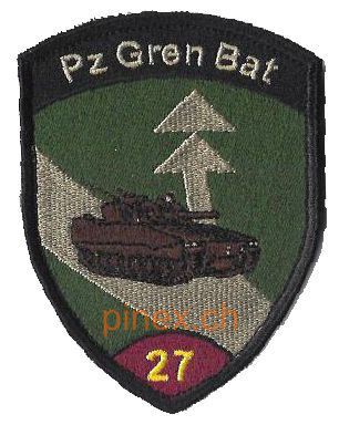 Image de Badge Panzer Grenadier Bat 27 violett mit Klett