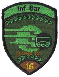 Image de Insigne bataillon d'infanterie 16 brun sans velcro