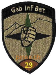 Picture of Gebirgsinfanterie Bat 29 braun mit Klett 