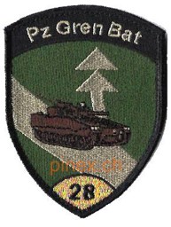 Image de Bataillon grenadier de chars 28 or avec velcro