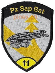 Bild von Pz Sap Bat 11 Panzersappeurbataillon 11 gelb Patch ohne Klett