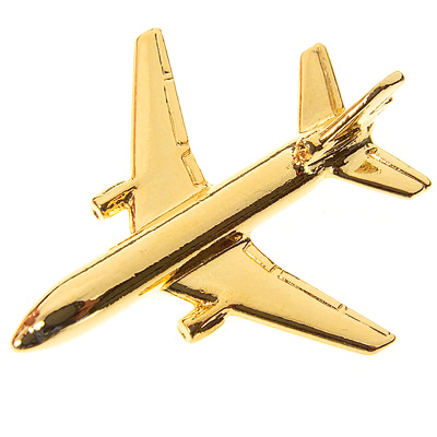 Image de DC 10 Pin d`Avion doré