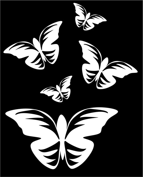 Bild von Butterfly Autoaufkleber 220mm x 160mm