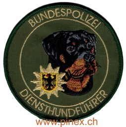 Immagine di Bundespolizei Diensthundführer Abzeichen Rottweiler grün