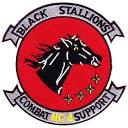 Picture of HC-4 Combat Support Helicopter Patch Black Stallions