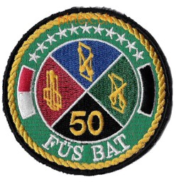 Image de Füs Bat 50 noir Badge Armée Suisse