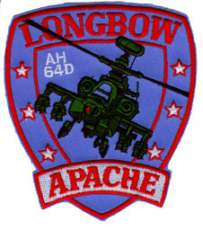 Image de Apache Longbow AH64 Aufnäher Abzeichen blau