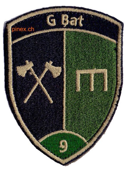 Image de Genie Bataillon 9 grün mit Klett Badge