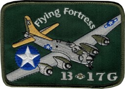 Bild von B17 Flying Fortress Bomber Abzeichen grün rechteckig