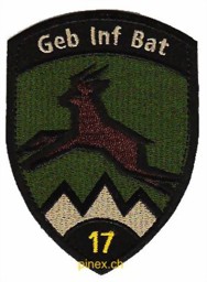 Bild von Geb Inf Bat 17 schwarz mit Klett Gebirgsinfanterie Schweizer Armee